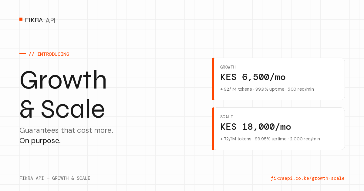 Introducing Growth & Scale: guarantees that cost more, on purpose